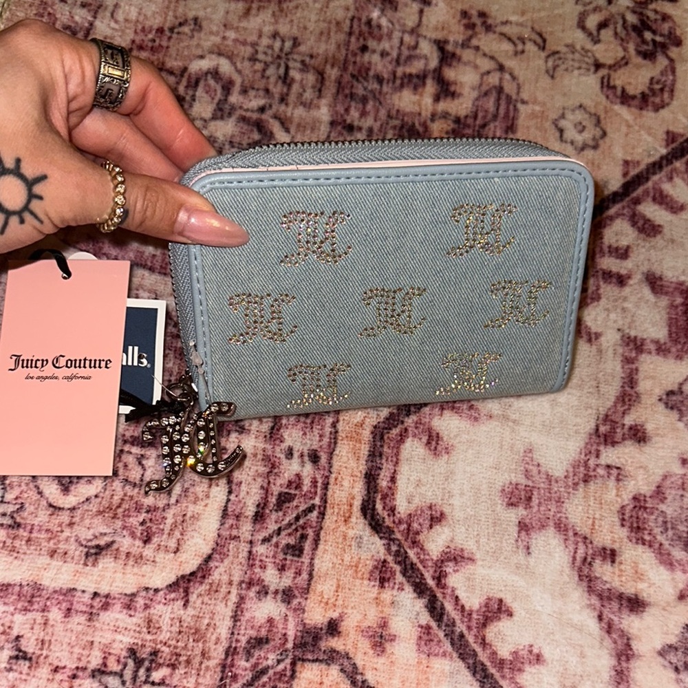 Juicy Couture Blue Embossed Wallet